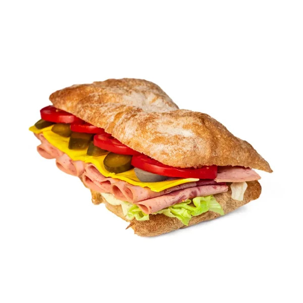 چاپاتا ژامبون مرغ
